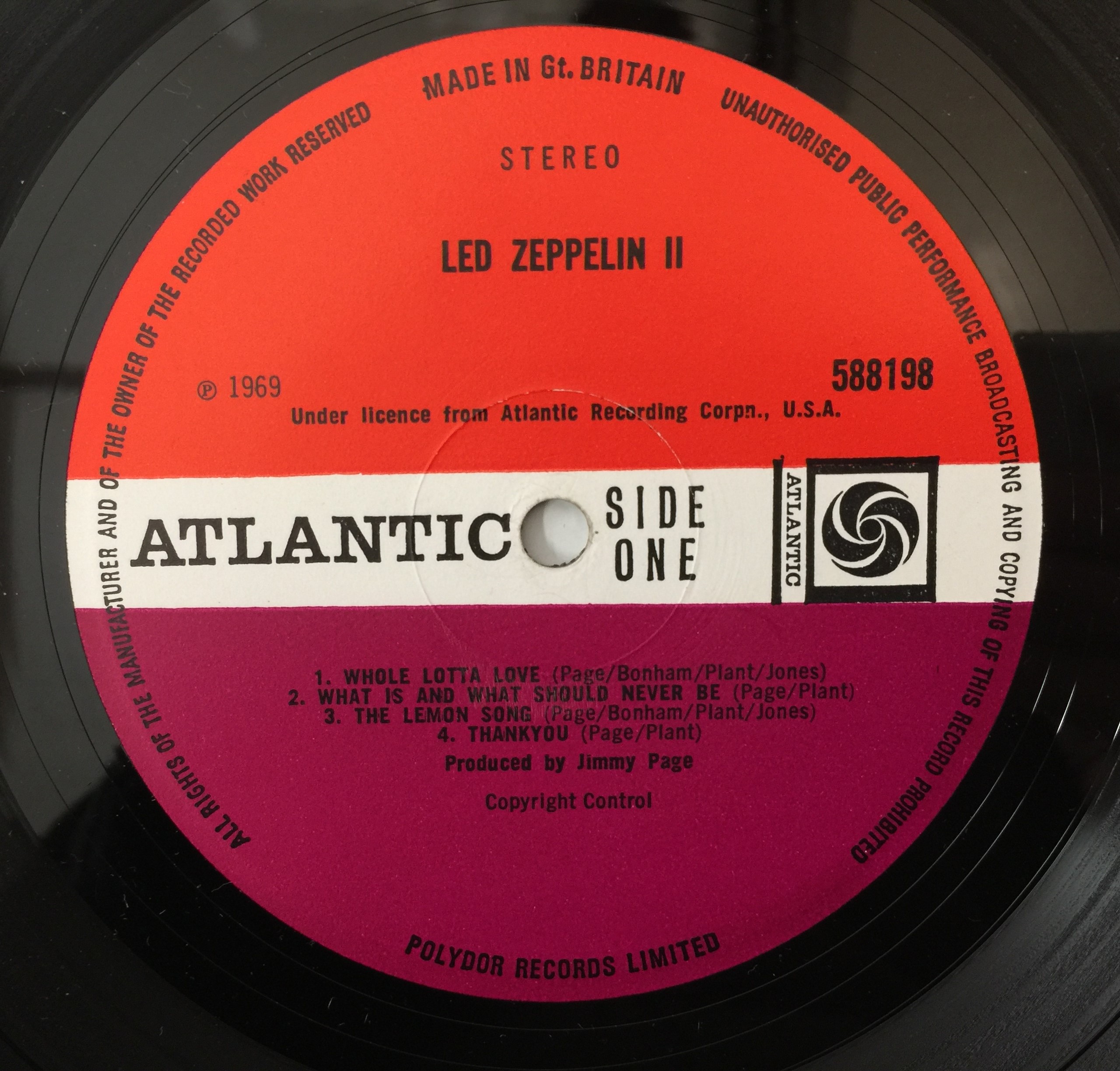 LED ZEPPELIN★II UK Atlantic Red/Maroon オ 588198 – Led Zeppelin II | Rare Record Collector