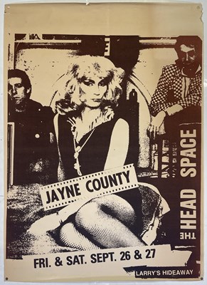 Lot 224 - PUNK INTEREST - ORIGINAL JAYNE COUNTY CONCERT POSTER.