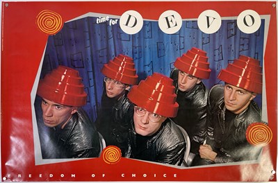 Lot 228 - DEVO - ORIGINAL 'FREEDOM OF CHOICE' PROMOTIONAL POSTER.