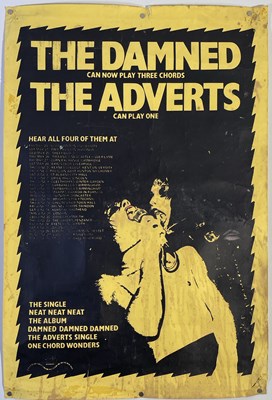 Lot 540 - THE DAMNED / THE ADVERTS - ORIGINAL STIFF RECORDS TOUR POSTER.