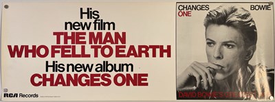 Lot 591 - DAVID BOWIE - CHANGES ONE/THE MAN WHO FELL TO EARTH ORIGINAL PROMOTIONAL POSTER 1976.