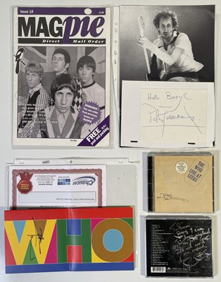 Lot 319 - THE WHO - SIGNED ITEMS.