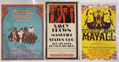 Lot 236 - US CONCERT POSTERS INC STATUS QUO / JOHN MAYALL.