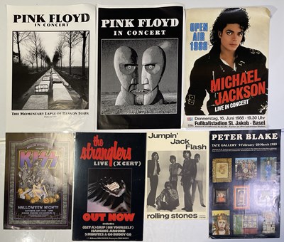 Lot 239 - POSTER COLLECTION INC MICHAEL JACKSON / KISS / PETER BLAKE.