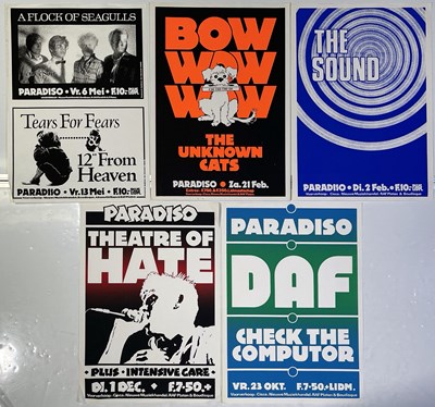 Lot 243 - PARADISO AMSTERDAM - POSTER COLLECTION - 1980S BANDS INC THEATRE OF HATE.