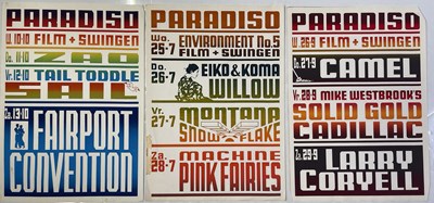 Lot 244 - PARADISO AMSTERDAM - POSTER COLLECTION - 1970S ARTISTS INC PINK FAIRIES.