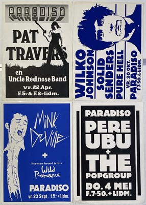 Lot 245 - PARADISO AMSTERDAM - POSTER COLLECTION - 1970S ARTISTS INC PERE UBU / MINK DEVILLE.