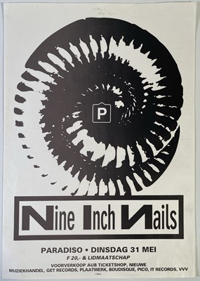 Lot 249 - PARADISO AMSTERDAM - POSTER COLLECTION - NINE INCH NAILS, 1994.