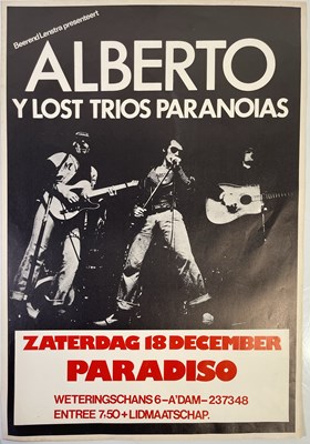 Lot 250 - PARADISO AMSTERDAM - POSTER COLLECTION - ALBERTO Y LOS TRIO PARANOIAS.