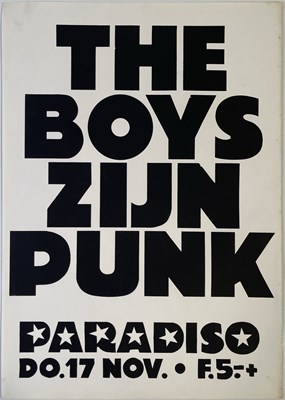 Lot 252 - PARADISO AMSTERDAM - POSTER COLLECTION - PUNK INTEREST - THE BOYS, 1977.