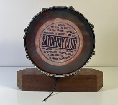 Lot 47 - 1960S POP MEMORABILIA - 'SATURDAY CLUB' DRUM PRESENTATION.