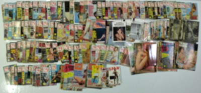 Lot 23 - ADULT INTEREST -LARGE COLLECTION OF VINTAGE MAGAZINES INC H&E.