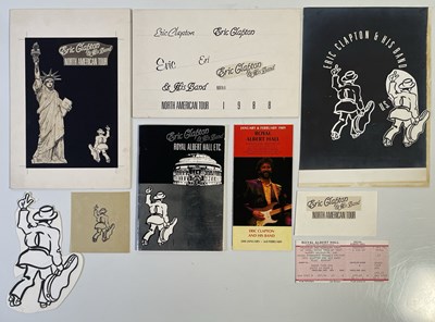 Lot 460 - ERIC CLAPTON - PRODUCTION MATERIALS USED FOR 1988 TOUR PROGRAMME.