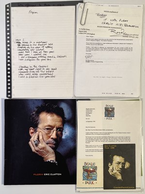 Lot 464 - ERIC CLAPTON - HANDWRITTEN LYRICS FOR 'PILGRIM'.