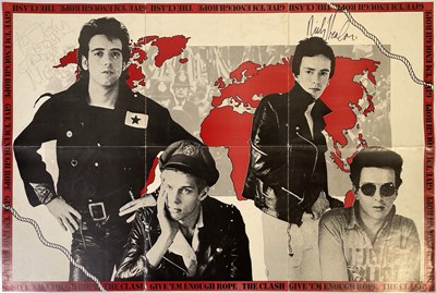 Lot 545 - THE CLASH - SIGNED 'GIVE EM ENOUGH ROPE' POSTER.