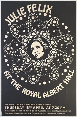 Lot 397 - JULIE FELIX - 1968 ROYAL ALBERT HALL POSTER.