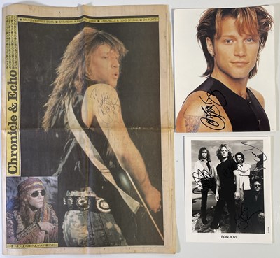 Lot 419 - BON JOVI SIGNED ITEMS.