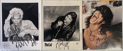 Lot 335 - ROCK AUTOGRAPHS - BILLY IDOL / MEATLOAF / AEROSMITH.