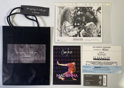 Lot 65 - MEMORABILIA INC CHER SIGNED / MADONNA PREMIERE INVITE.