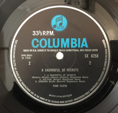 Lot 166 - PINK FLOYD - A SAUCERFUL OF SECRETS LP (UK MONO MAGDALENE CREDIT - COLUMBIA - SX 6258)