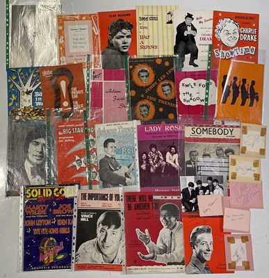 Lot 117 - 1950S/60S ROCK N ROLL PROGRAMMES AND AUTOGRAPHS.