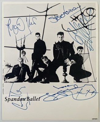 Lot 345 - SPANDAU BALLET - SIGNED PROMO IMAGE.