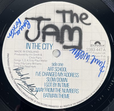 Lot 506 - THE JAM - FULLY SIGNED COPY OF THE DEBUT LP.