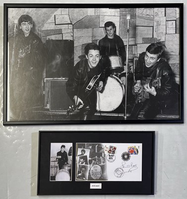 Lot 443 - THE BEATLES - FRAMED CAVERN PRINT / PETE BEST SIGNED.