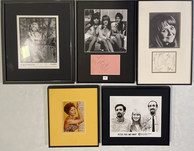 Lot 357 - FEMALE STARS OF THE 60S - SIGNED AND FRAMED DISPLAYS.