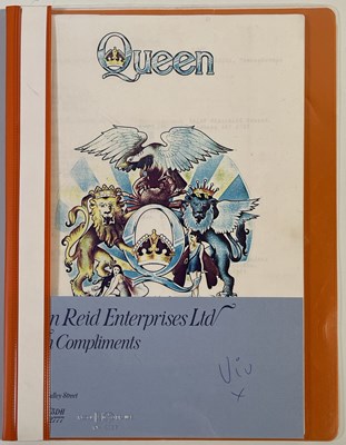 Lot 473 - QUEEN - JOHN DEACON OWNED 1977 TOUR ITINERARY.