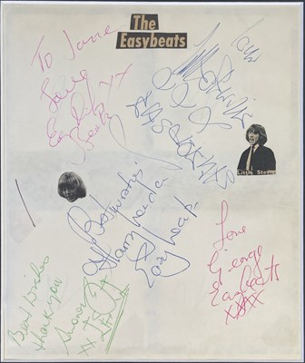Lot 421 - THE EASYBEATS/THE CREATION - FULLY SIGNED PAGE.