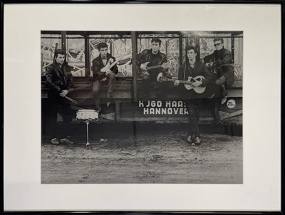 Lot 451 - THE BEATLES - LARGE FORMAT ASTRID KIRCHHERR SIGNED PRINT.