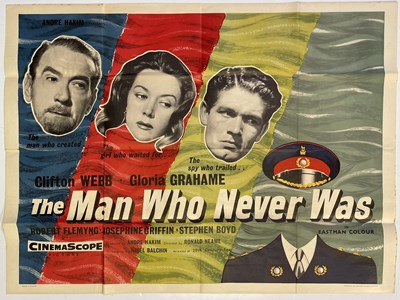 Lot 182 - THE MAN WHO NEVER WAS (1956) ORIGINAL UK QUAD FILM POSTER.