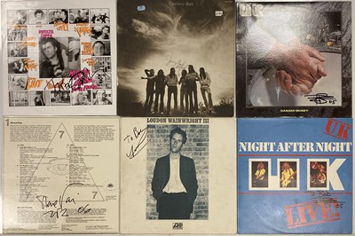 Lot 186 - CLASSIC ROCK SIGNED LPS - LOUDON WAINWRIGHT AND MORE.