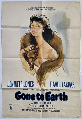 Lot 183 - POWELL AND PRESSBURGER - GONE TO EARTH (1950) - ONE SHEET SIZE UK POSTER.