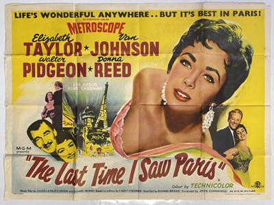 Lot 184 - THE LAST TIME I SAW PARIS (1954) - ORIGINAL UK QUAD POSTER.