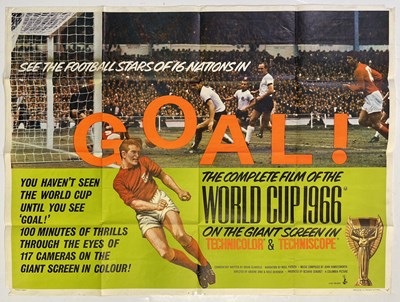 Lot 191 - FOOTBALL INTEREST - GOAL! (1966) ORIGINAL UK QUAD POSTER.