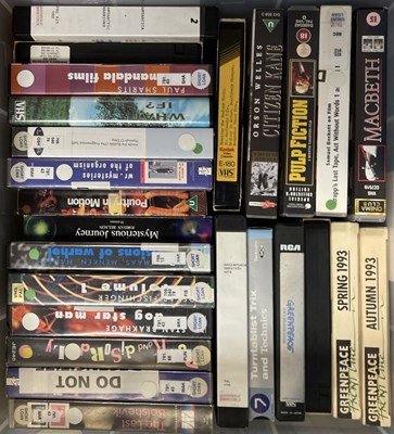 Lot 230 - VERY LARGE VHS COLLECTION - DOCUMENTARIES / ART HOUSE FILMS AND MORE.