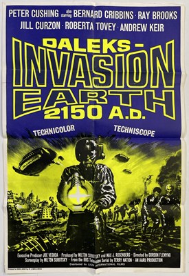 Lot 205 - DOCTOR WHO INTEREST - ORIGNAL 'DALEKS - INVASION EARTH 2150 AD' (1966) ONE-SHEET POSTER.