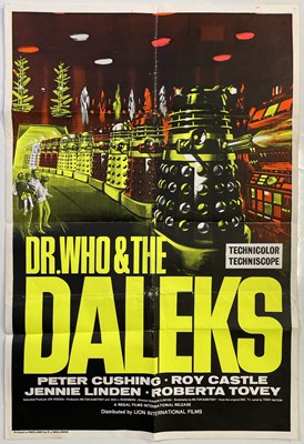 Lot 206 - DOCTOR WHO - DR. WHO & THE DALEKS (1965) ORIGINAL UK ONE-SHEET POSTER