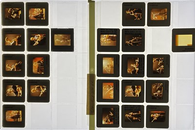 Lot 551 - TALKING HEADS - COLOUR TRANSPARENCIES - ONSTAGE IN NYC 1978.