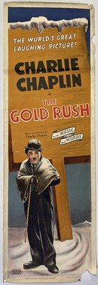 Lot 209 - CHARLIE CHAPLIN - GOLD RUSH ORIGINAL FILM POSTER.