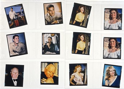 Lot 285 - 59 COLOUR TRANSPARENCIES - 50S FILM STARS AND CELEBRITIES.