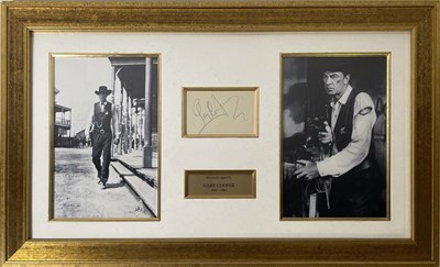 Lot 149 - GARY COOPER - SIGNED DISPLAY.