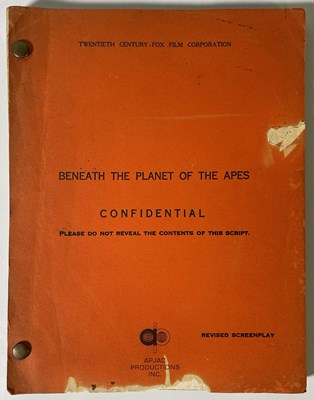 Lot 361 - BENEATH THE PLANET OF THE APES (1970) - ORIGINAL SCRIPT.