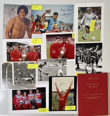 Lot 390 - FOOTBALL MEMORABILIA - LIVERPOOL FOOTBALL CLUB - SIGNED PHOTOGRAPHS.