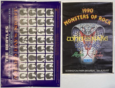 Lot 259 - ROCK AND POP POSTERS INC 'A HARD DAY'S NIGHT' QUAD / MONSTERS OF ROCK.