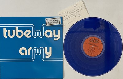 Lot 276 - TUBEWAY ARMY - TUBEWAY ARMY - BEGGARS BANQUET (INC HAND-WRITTEN NOTE FROM NUMAN - BLUEVINYL - BEGA 4)