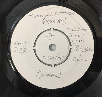 Lot 284 - QUEEN - BOHEMIAN RHAPSODY 7" WHITE LABEL TEST PRESSING (EMI 2375)