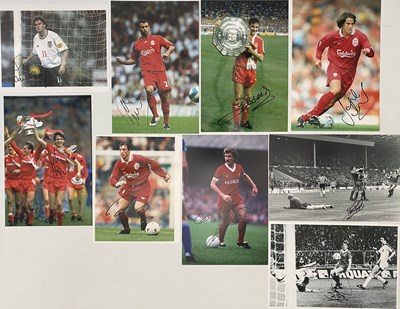 Lot 401 - FOOTBALL MEMORABILIA - LIVERPOOL FC AND MANCHESTER CITY PLAYER SIGNED PHOTOS.